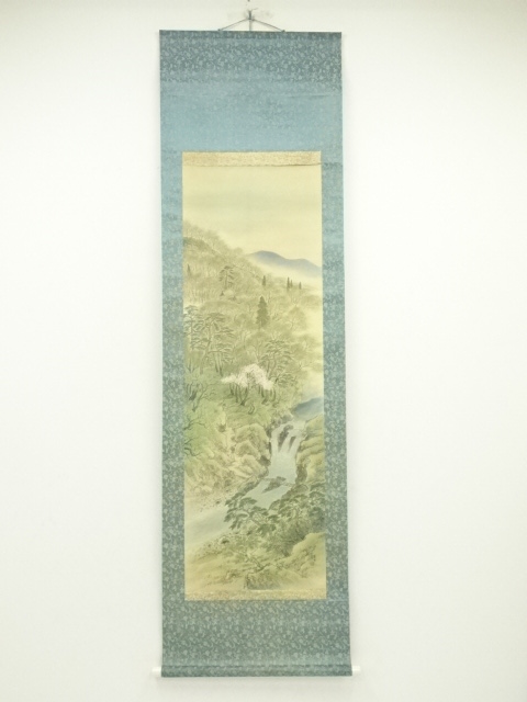 JAPANESE HANGING SCROLL / HAND PAINTED / LANDSCAPE